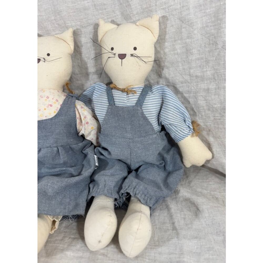 Primative Styled Cat Duo In Denim - Picture 3 of 5